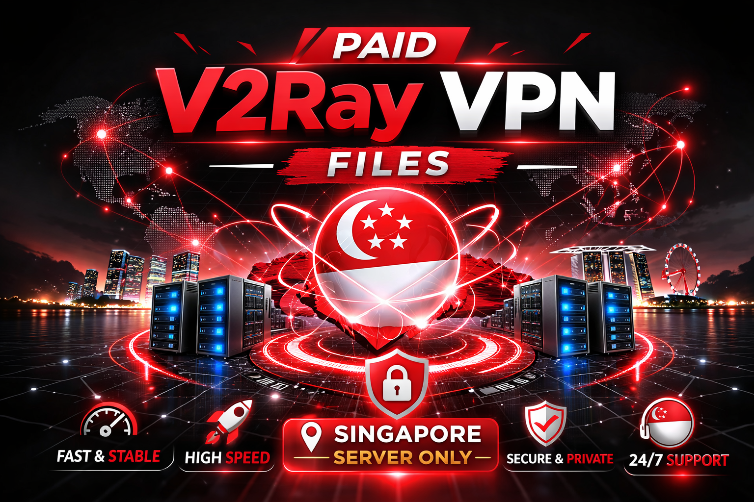 UNLIMITED V2RAY VPN 1 MONTH (SG SERVER)